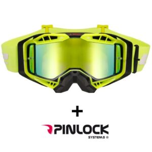 LS2 Aura Pro naočale žute s iridijum staklom + Pinlock uključen