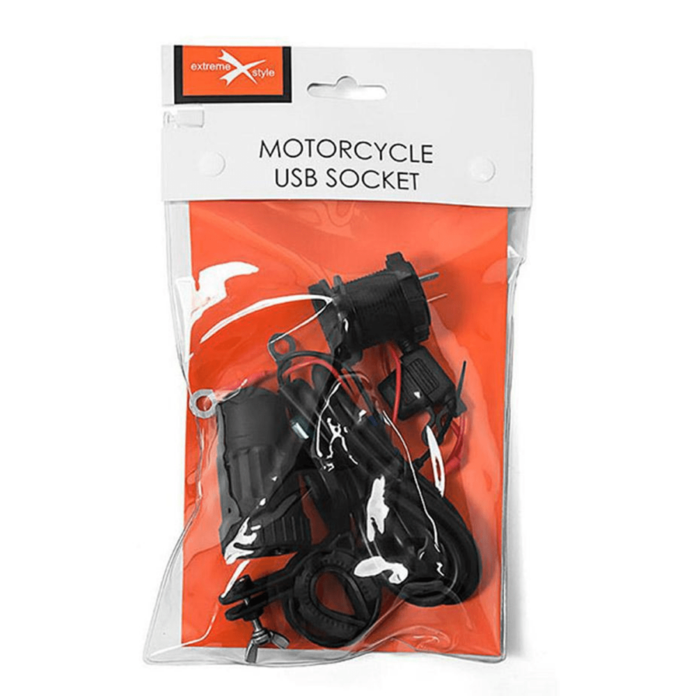 Motociklistički dupli USB priključak MUS10 s adapterom za upravljač - Image 5