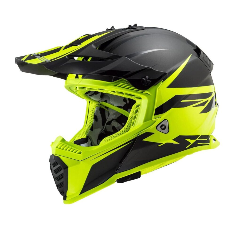 Kaciga LS2 MX437 Fast Evo Roar  Mat Crna Žuta– M…