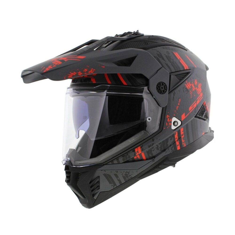 Kaciga LS2 MX702 PIONEER II CRAZY Mat Crna Crvena – L…