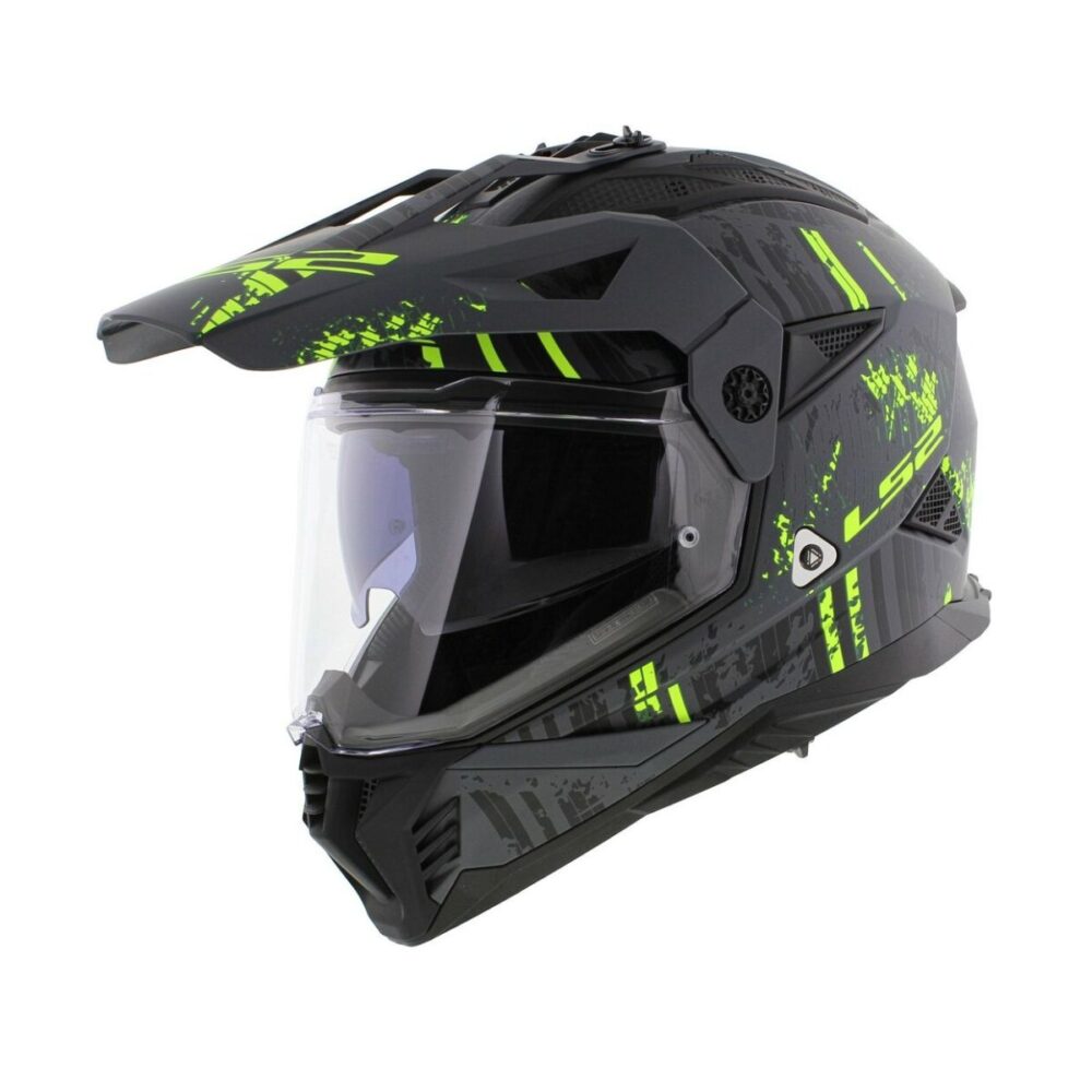 Kaciga LS2 MX702 Pioneer II Crazy – mat crna/zelena 3XL…