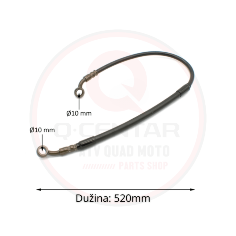 Čelično pleteno kočiono crijevo M10 520 mm…