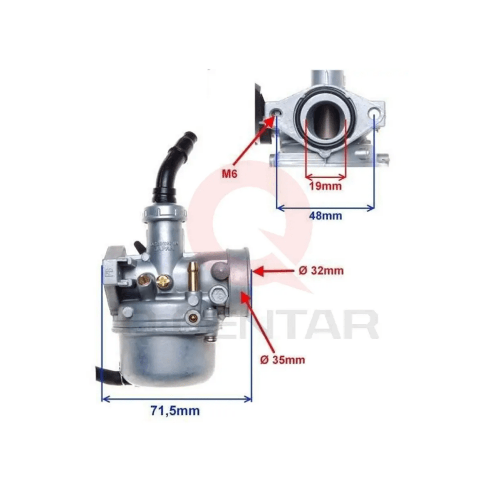 Karburator PZ19 4T mopedi skuteri ATV 50 80 110 (poluautomatik)…