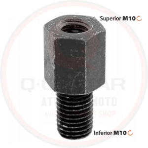 Adapter retrovizora, sa M10 desno na M10 desni navoj, crni