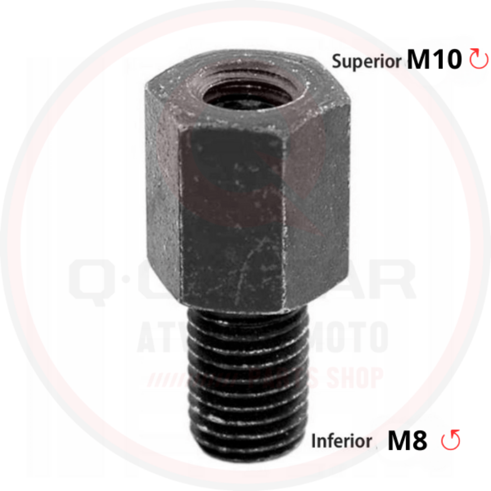 Adapter za retrovizor M8 desno → M10 lijevo, crni