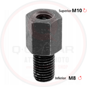 Adapter za retrovizor M8 desno → M10 lijevo, crni