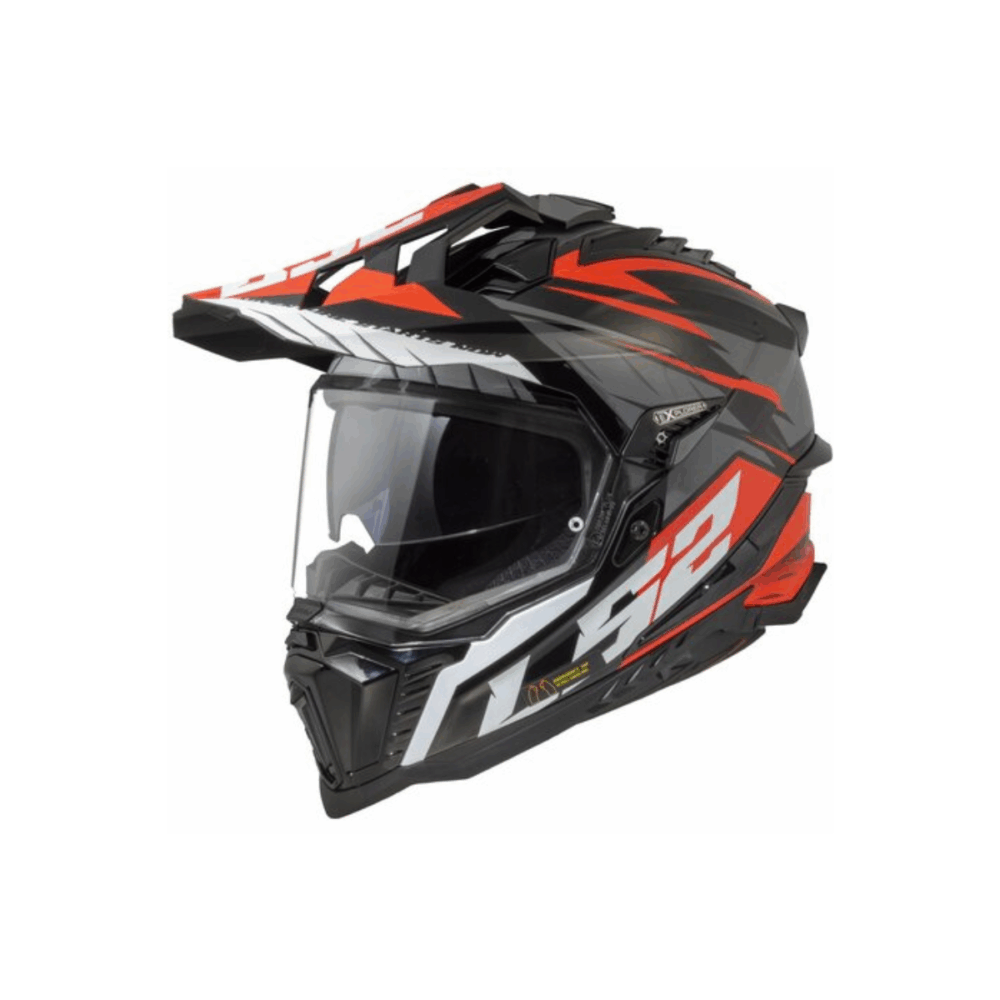 Kaciga LS2 MX701 Explorer Spire – mat crno/crvena XL…