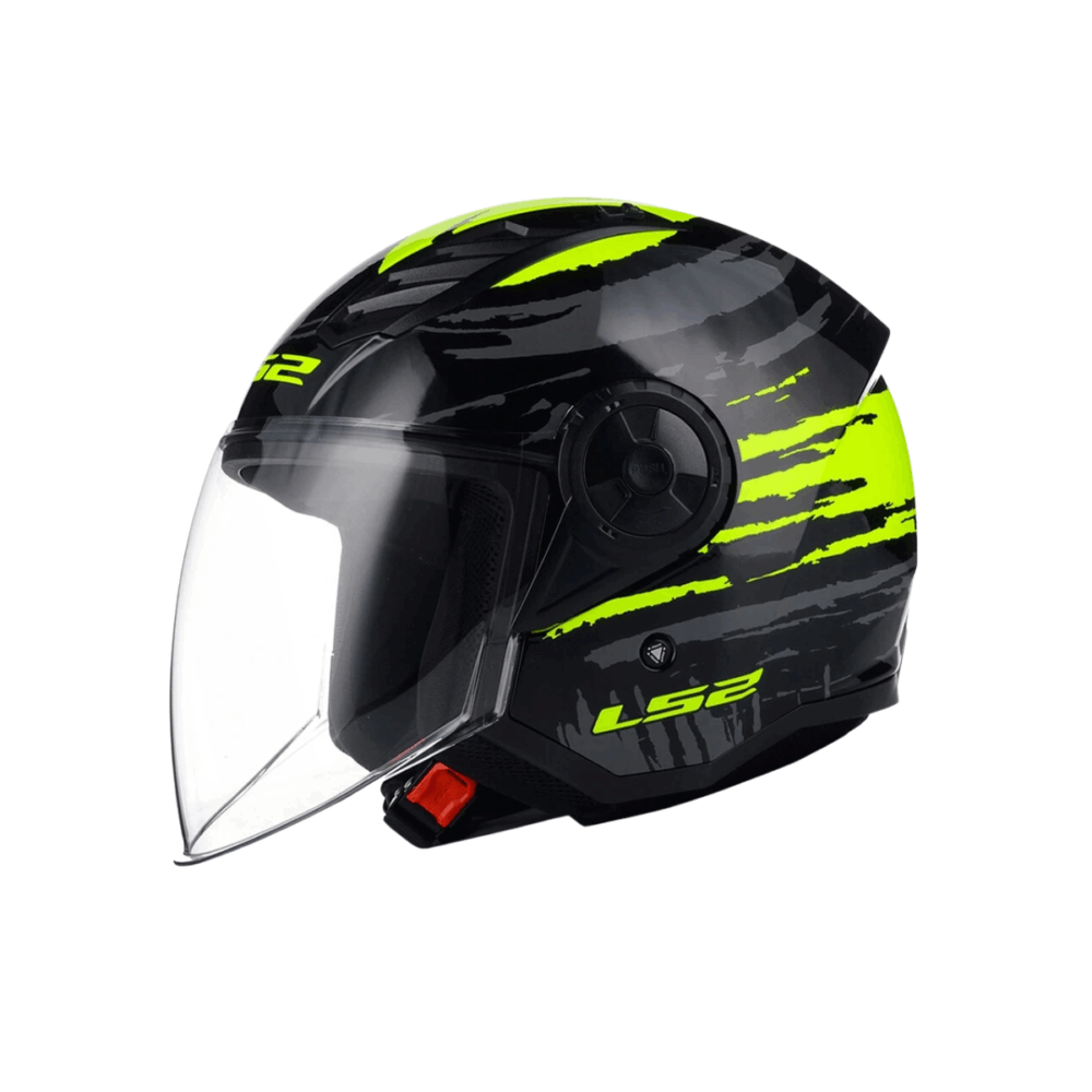 Kaciga LS2 OF616 Airflow II Brush – crna/žuta XXL…