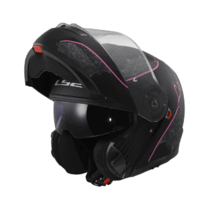 Flip-up kaciga LS2 FF908 Strobe II Lux mat crna/roza – L –
