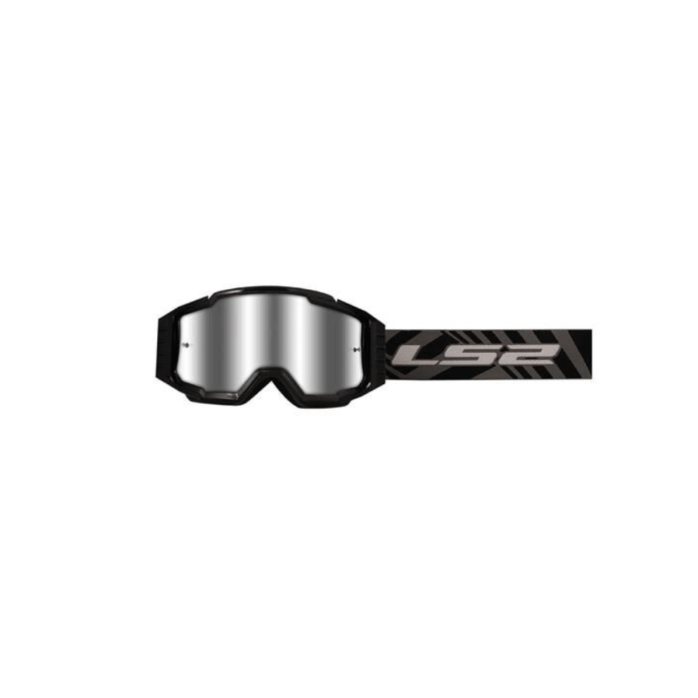 LS2 Charger Pro Moto Cross Naočare – Crne sa Srebrnim Vizir…