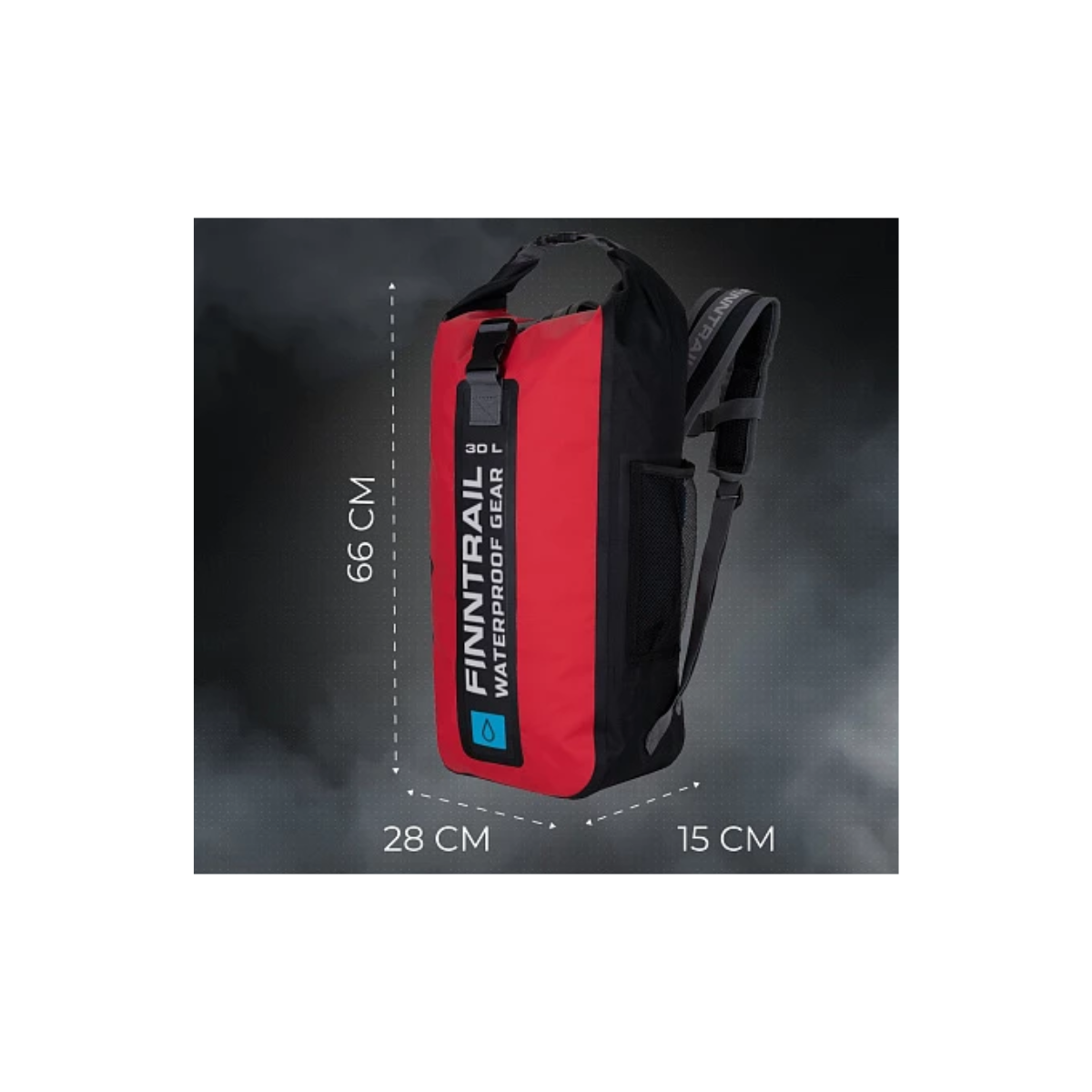 Vodootporni ruksak FINNTRAIL Trace 1711 Red 30L - Image 6