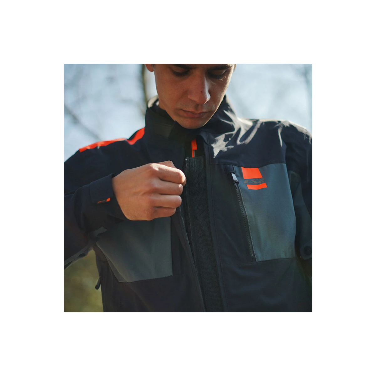 Jakna LS2 Titanium Vodootporna Textile XL Crna Plava - Image 3