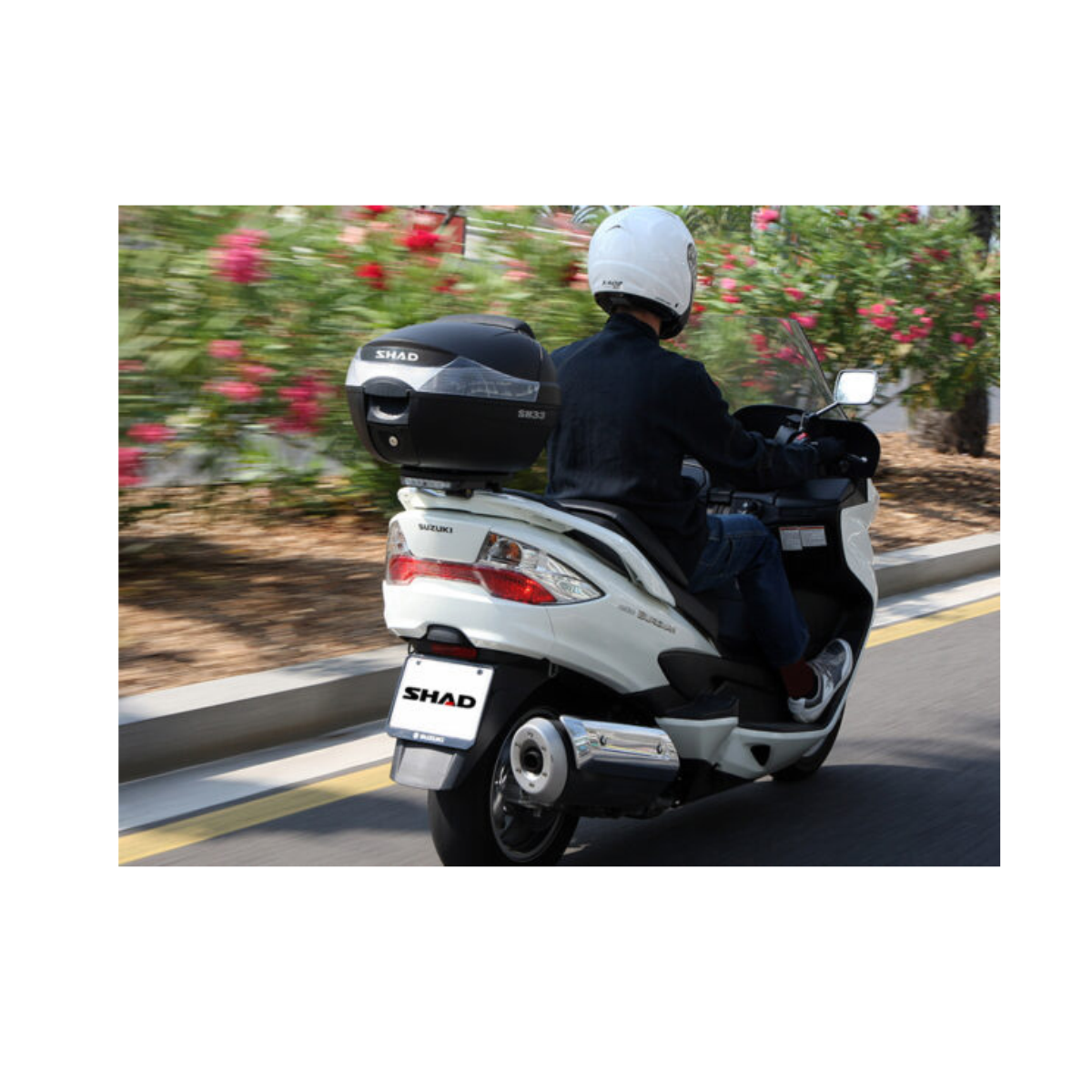 Kofer za motocikl i skuter SHAD SH33 33L crni s pločom - Image 3