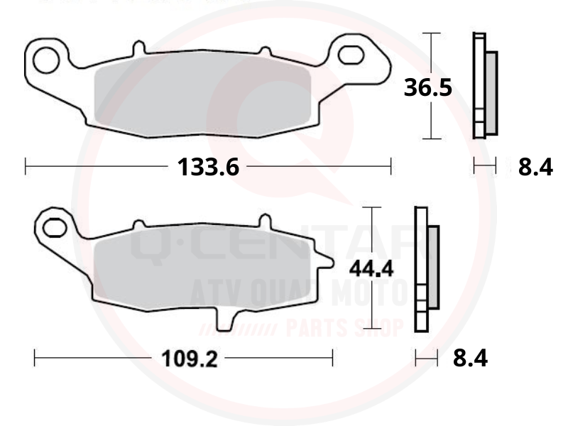 Prednje disk pločice Kawasaki ER6 Versys KLR Suzuki DL - Image 2
