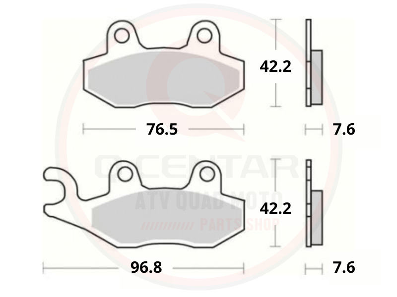 Disk pločice CF CFMoto 500 550 625 800 UForce ZForce - Image 2
