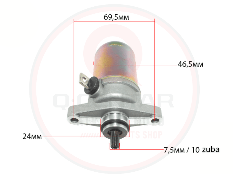 Anlaser elektropokretač GY6 50 4T - 10 zuba - Image 2