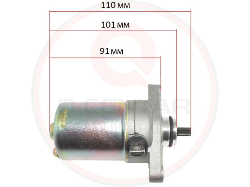 Anlaser elektropokretač GY6 50 4T - 10 zuba - Image 3