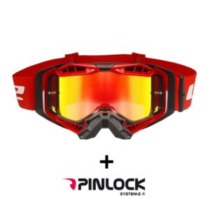 LS2 Aura Pro naočale crvene s iridijum staklom + Pinlock uključen