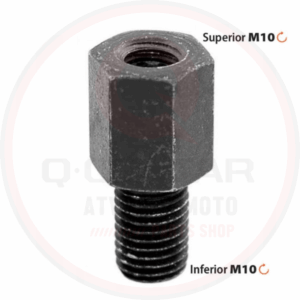 Adapter retrovizora, sa M10 desno na M10 desni navoj, crni