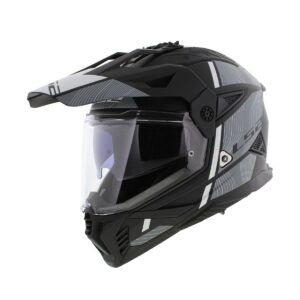 Kaciga LS2 MX702 PIONEER II Hill Dual Sport Mat Crna Bijela – L