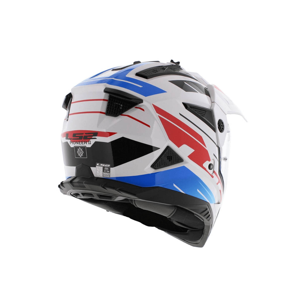 Kaciga LS2 MX702 Pioneer II NAMIB – bijela/plava/crvena 3XL veličina - Image 4