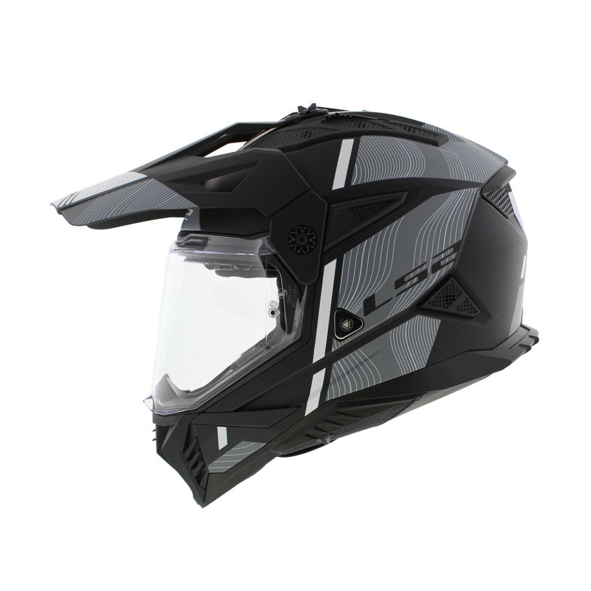 Kaciga LS2 MX702 PIONEER II Hill Dual Sport Mat Crna Bijela – XL - Image 2