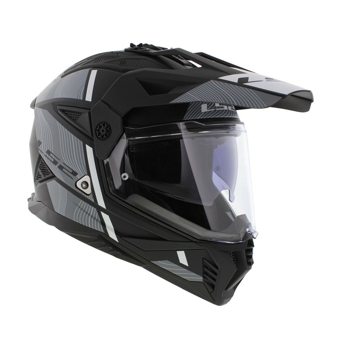 Kaciga LS2 MX702 PIONEER II Hill Dual Sport Mat Crna Bijela – XL - Image 4