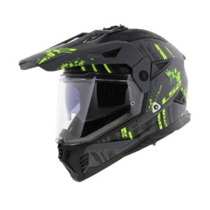 Kaciga LS2 MX702 Pioneer II Crazy – mat crna/zelena 3XL