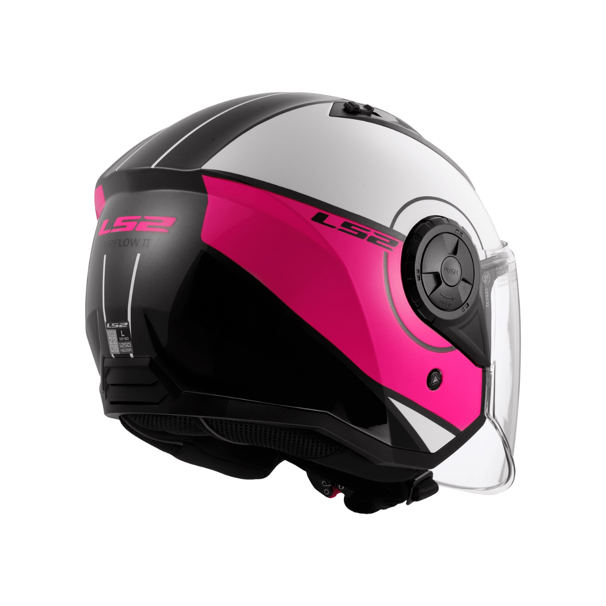 Kaciga LS2 OF616 Airflow II Cover bijela-roza M - Image 5