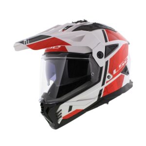 Kaciga LS2 MX702 Pioneer II HILL – bijela/crvena XL