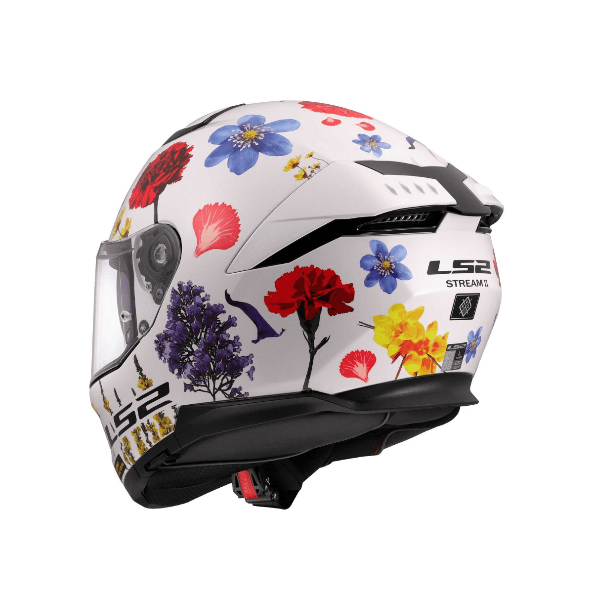 Kaciga LS2 Full Face FF808 Stream II Flowers bijela M - Image 3