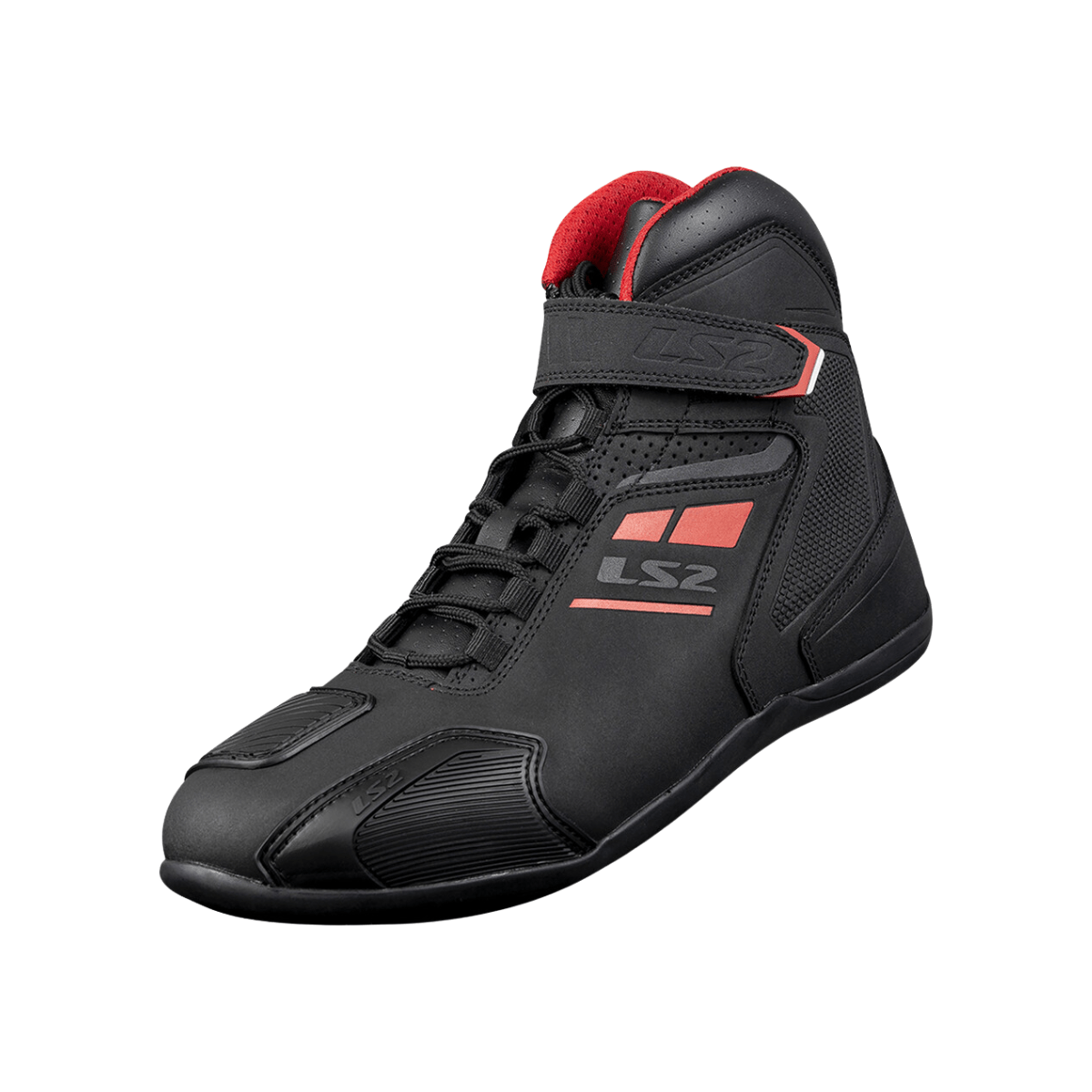 Moto patike LS2 Garra – crno/crvene, veličina 45