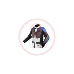Muška moto jakna LS2 Norway plava crna siva crvena L