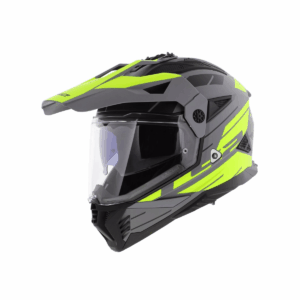 Kaciga LS2 MX702 Pioneer II Namib – siva/fluorescentno žuta – L
