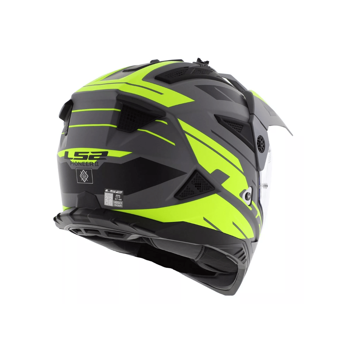 Kaciga LS2 MX702 Pioneer II Namib siva/fluo žuta - M - - Image 4