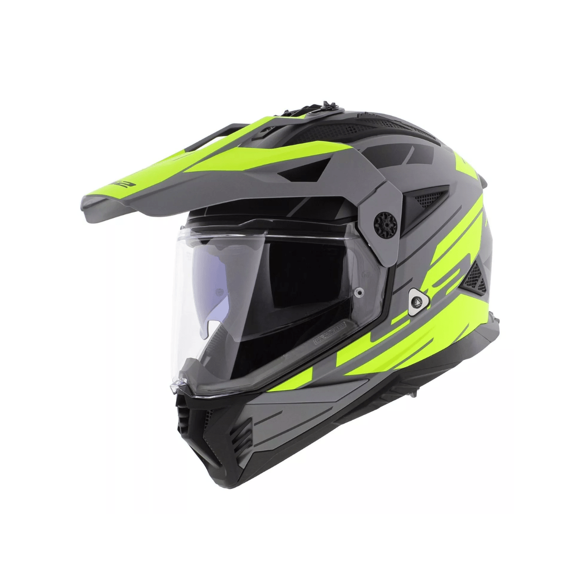 Kaciga LS2 MX702 Pioneer II Namib siva/fluo žuta - M -