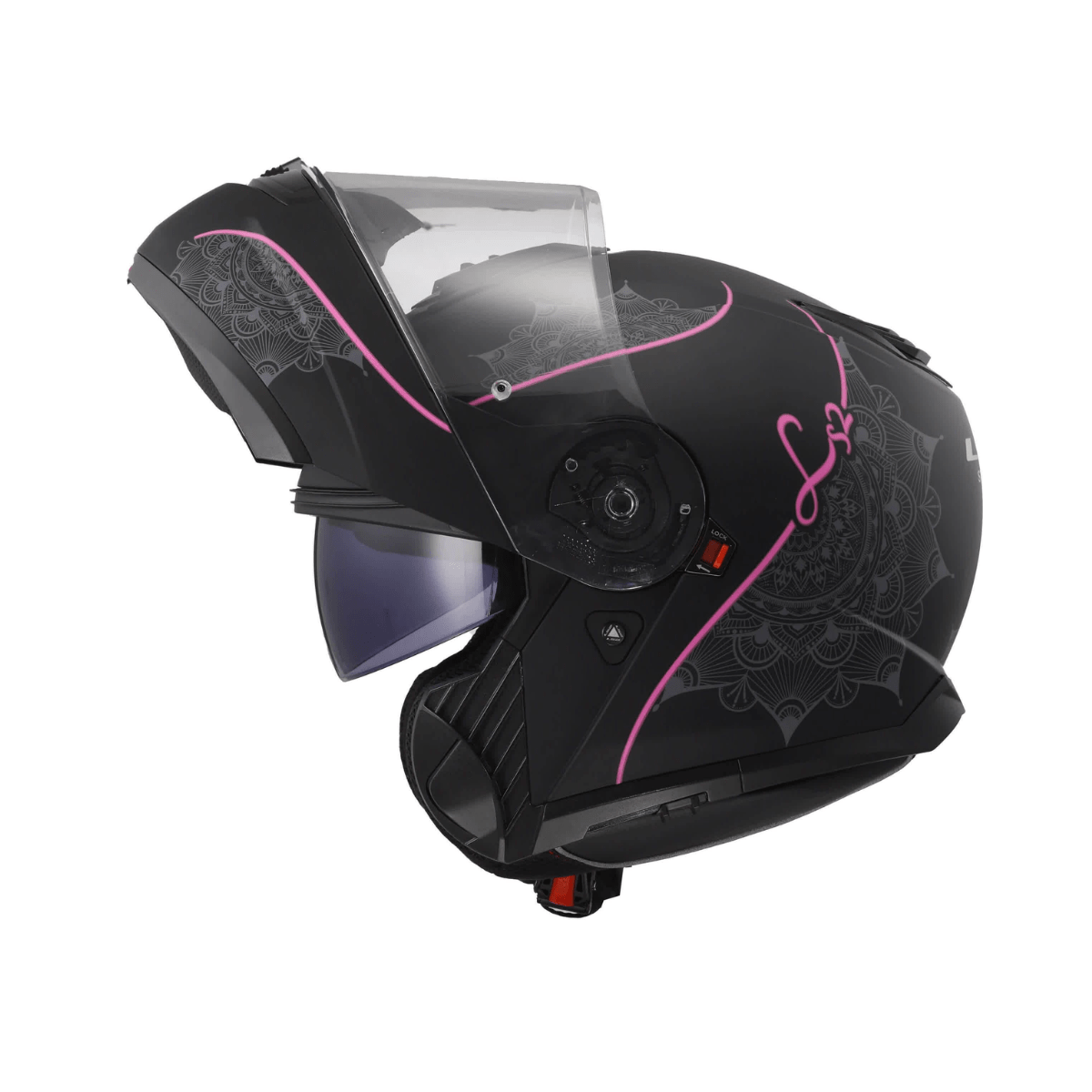Flip-up kaciga LS2 FF908 Strobe II Lux mat crna/roza - XL - - Image 2