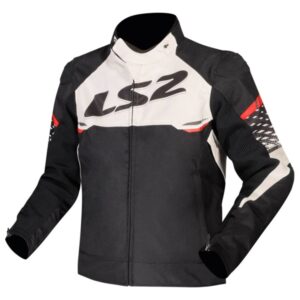 Muška moto jakna LS2 Apex crno-bijelo-crvena XL