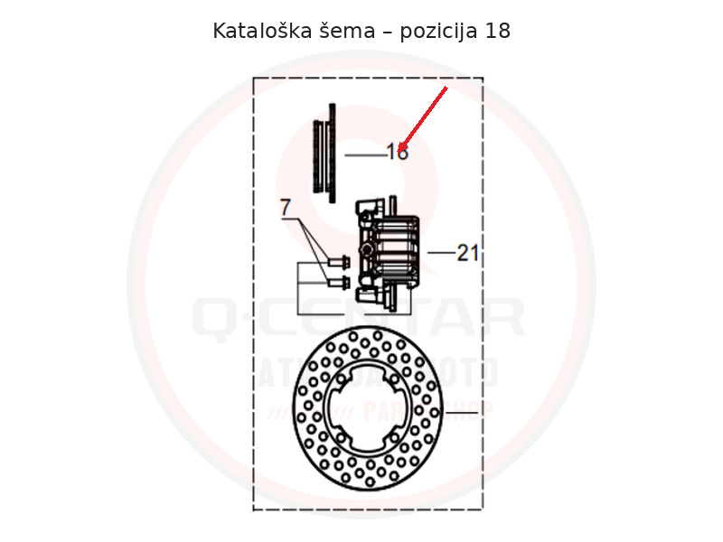 Prednje disk pločice Odes Pathcross 525 – kataloška šema