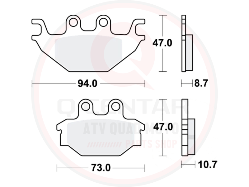 Disk pločice TGB Blade/ Kymco MXU / SYM Quadlander - Image 2